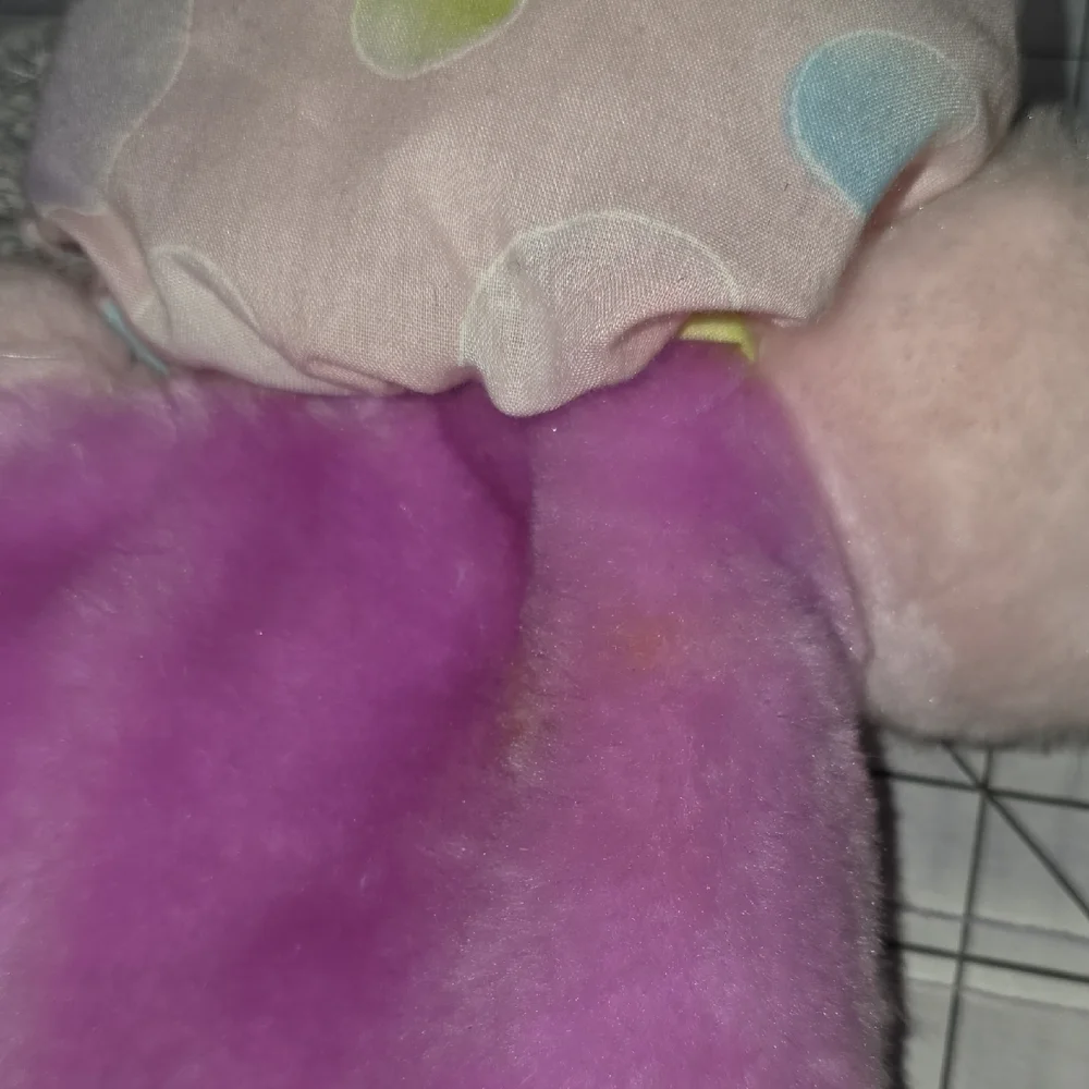 Pink and Purple Bunny Rabbit‎ Plush Stocking, Vintage 1985